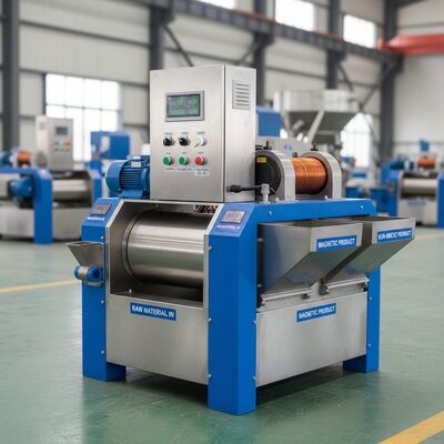 Automatyczny separator elektromagnetyczny wyposażony w niestandardowe napięcie zapewniające separację magnetyczną w przetwórstwie materiałów