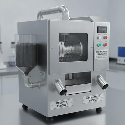 99.9 Magnetyczna maszyna oddzielająca przeznaczona do podawania Rozmiar 0-1,2 mm Rozmiar materiału 83-5000 μm Operacje oddzielania magnetycznego