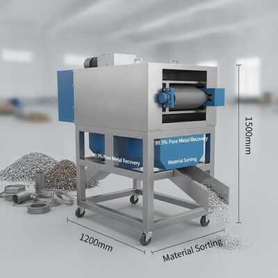 Separator magnetyczny o wymiarach 1200 mm x 800 mm x 1500 mm zapewniający czystość 999, idealny do odzyskiwania metalu i sortowania materiałów