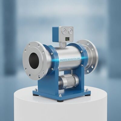 Urządzenie do separacji magnetycznej o średnicy 100 mm zawierające magnes trwały lub elektromagnes i częstotliwość wibracji 70 obr./min dla zapewnienia wydajności