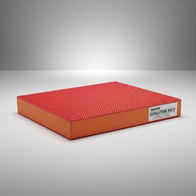 Gumowa okładzina do tenisa stołowego Tibhar Evolution MX-P o wymiarach 1200 mm x 800 mm x 1500 mm, zaprojektowana z myślą o zwiększonej rotacji i kontroli, częstotliwość wibracji 70 obr/min