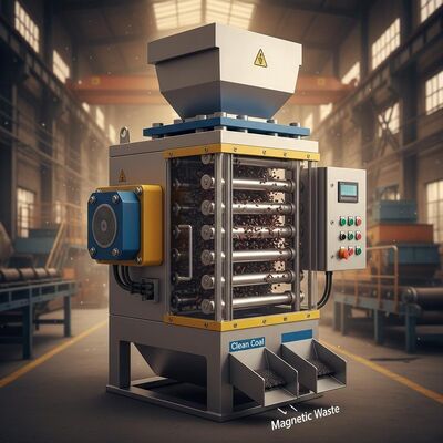 Magnetyczne natężenie tła 10000-15000 Gaussów Ekstraktor cząstek magnetycznych przeznaczony do przetwarzania węgla i separacji materiałów