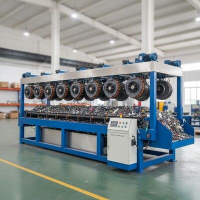 Separacja metali żelaznych od materiałów niemetalicznych Separator elektromagnetyczny oferujący 44 magnesy i niestandardowe napięcie do sortowania