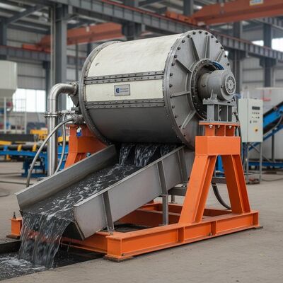 Horyzontalny lub nachylony separator magnetyczny na mokro o konstrukcji cylindrycznej i izolacji kategorii E nadający się do przetwarzania minerałów