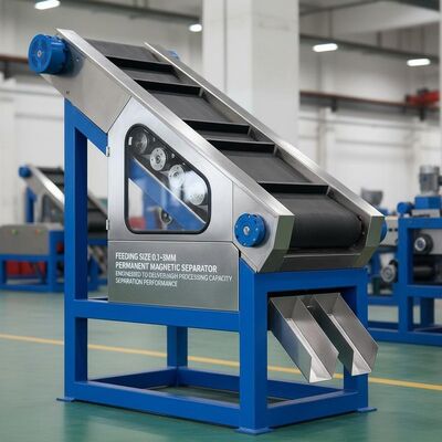Rozmiar podawania 0,1-3 mm Separator magnetyczny trwały zaprojektowany w celu zapewnienia wysokiej wydajności separacji zdolności przetwarzania