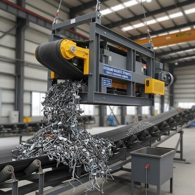 Przesyłowy ciągły separator magnetyczny magnetyczny separacja zanieczyszczeń żelaznych prąd nominalny urządzenie do usuwania metali zależne od modelu