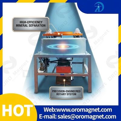 Rozmiar podawania 20-325 Mesh Separator magnetyczny Tło maszyny Natężenie pola magnetycznego 10000-15000 Gauss Idealny do zadań separacji
