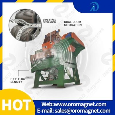 Łatwe w utrzymaniu separator magnetyczny typu płyty oferujący wysoką intensywność pola magnetycznego do przemysłowej separacji magnetycznej