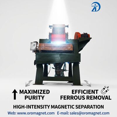Wysokiej wytrzymałości magnetycznej wysokiego nachylenia separator magnetyczny z pionowym kierunkiem pola magnetycznego i łatwą konserwacją do separacji
