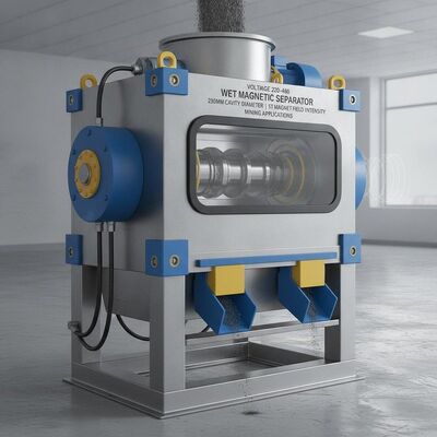 Mokry separator magnetyczny napięciowy 220480 o średnicy wnęki 250 mm i natężeniu pola magnetycznego 5T, odpowiedni do zastosowań w górnictwie